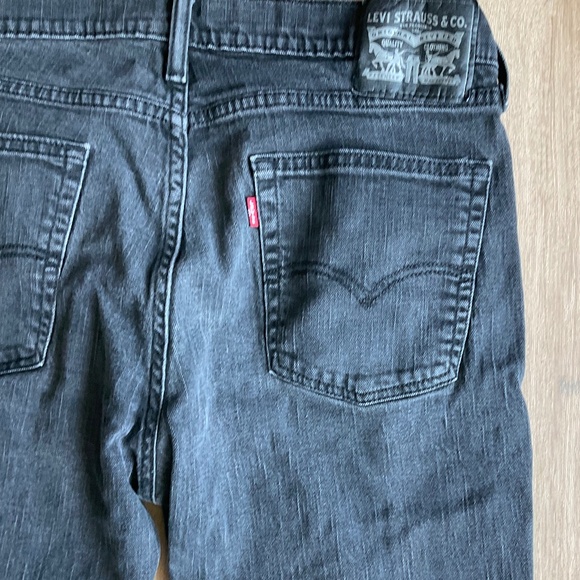 Men's Levi Jeans gray faded black 514 taper leg jeans Y2K 36x32 - Picture 11 of 16